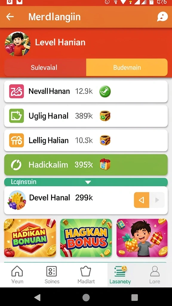 fw66 - Tampilan menu utama yang menarik dan intuitif.